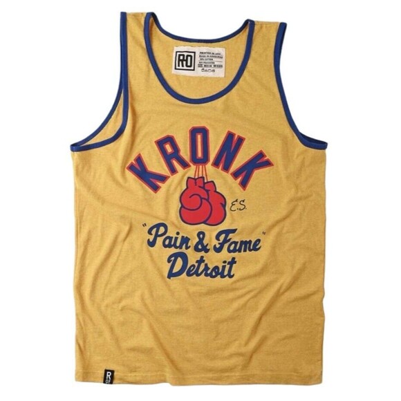 Roots Of Fight Kronk Boxing Pain & Fame Detroit Tank Top TShirt NWT 2XL - Picture 1 of 2